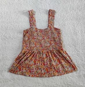 Maurices Multi Floral Smocked Top